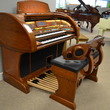 Lowrey Imperial organ, warm oak cabinet - Organ Pianos